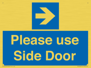 Please use Side Door (arrow Right) 